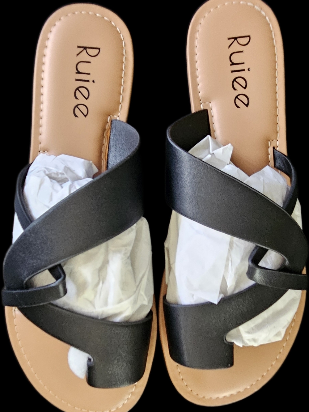 Ruiee Women's Black Sandals - SIZE 10